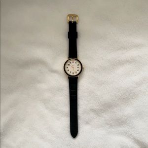 Kate Spade Black & Gold Watch (never worn)